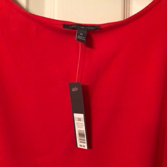 The Limited Tops - NWT! The Limited mixed media orange/red blouse